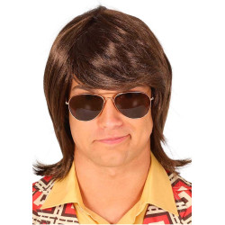Wig chestnut brown man 60ies