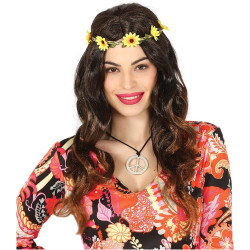 WIG WITH FLOWER HEADBAND IN BOX