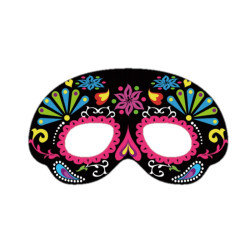 Glow-in-the-Dark Ornamental Mask – Neon Party Mask