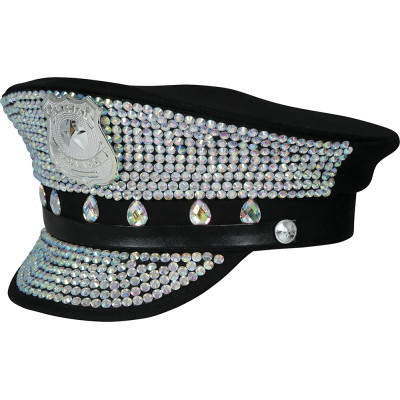 Police Cap with Diamonds