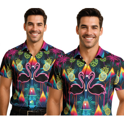 Neon Flamingo T-Shirts for Men