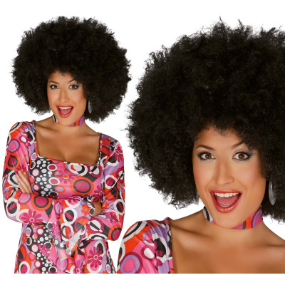 Melns afro stila parūka sievietēm