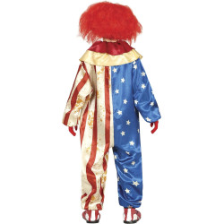 American Patriot Clown Costume for Kids