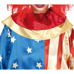 American Patriot Clown Costume for Kids