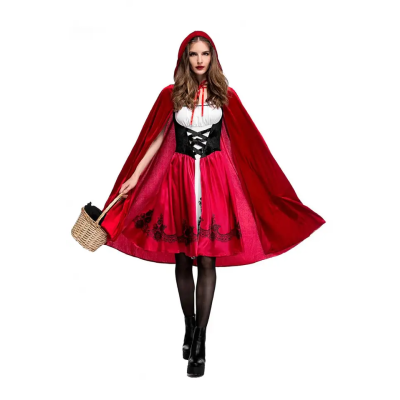 Little Red Riding Hood Costume for Women – Dress with Hooded Cape