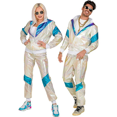 Flashback in Style: Dazzling 80's Holographic Tracksuits for Adults