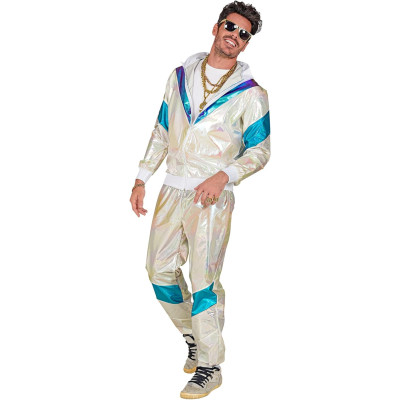 Flashback in Style: Dazzling 80's Holographic Tracksuits for Adults