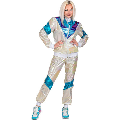 Flashback in Style: Dazzling 80's Holographic Tracksuits for Adults
