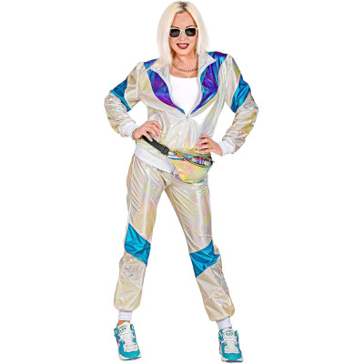 Flashback in Style: Dazzling 80's Holographic Tracksuits for Adults