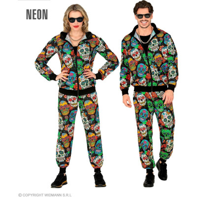 Vibrant Skull Print Tracksuit for Adults: Stand Out in Style!
