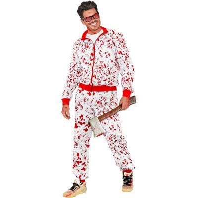 Unleash Your Inner Horror with the Blood Bath Party Tracksuit for Adults!