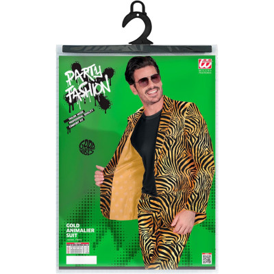 Atklāj savu savvaļas pusi: iespaidīgs zelta zebras tērps vīriešiem priekš ballītēm