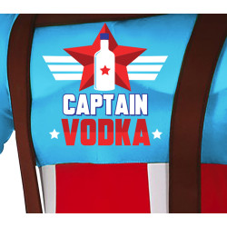 Captain Vodka Funny Muscle Superhero Costume for Men