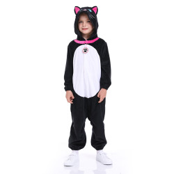 Cat Costume for Kids – Animal Jumpsuit with Hood
