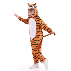 Children’s Tiger Costume – Hooded Jumpsuit