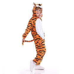 Children’s Tiger Costume – Hooded Jumpsuit
