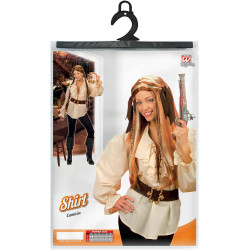 Stilīga bēša pirātu krekls sievietēm: Atbrīvo savu iekšējo jūras laupītāju!