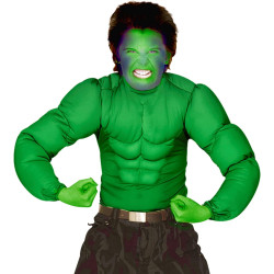 Unleash Your Inner Hero: Green Super Muscle Shirt for Boys