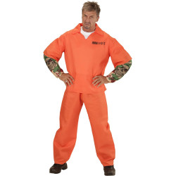 Edgy Tattooed Inmate Costume for Men