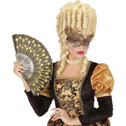 Exquisite Antique Gold Baroque Lace Eye Mask: A Timeless Elegance