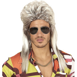 Create a retro style with our blonde "Vokuhila" wig!