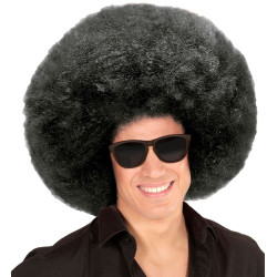 Izstarot Retro Stilu ar Izcili Melnu Pārspīlēti Lielu Afro Parūku!