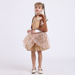 Deer Costume for Girls – Hooded Cape and Skirt Set