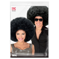Rock the Retro Look with a Bold Black Oversized Afro Wig!