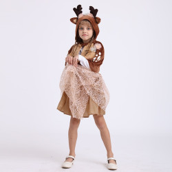 Deer Costume for Girls – Hooded Cape and Skirt Set
