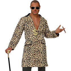 Ultimate Swindler Style: Bold Leopard Print Coat for Men