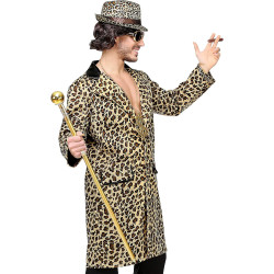 Ultimate Swindler Style: Bold Leopard Print Coat for Men