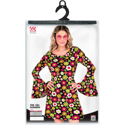 Groovy 60's Floral Print Hippie Dress for Women: Embrace the Retro Vibe!