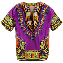 Vibrant Purple Dashiki Suit for Men - Stand Out in Style!
