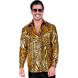 Zebra Print Men's Evening Shirt Style