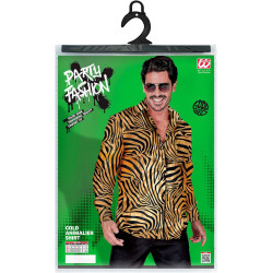 Zebra Print Men's Evening Shirt Style