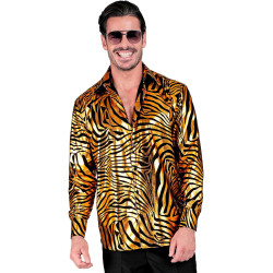 Zebra Print Men's Evening Shirt Style