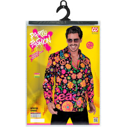 Dzīvīga neona hipiju ballīšu krekls vīriešiem: izceļieties ar stilu!