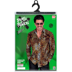 Unleash Your Wild Side: Bold Leopard Print Party Shirt for Men