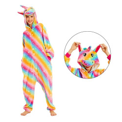 Magical Striped Unicorn Onesies for Kids and Adults - Surrounded by Charm!