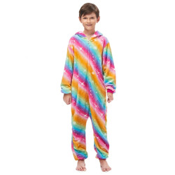 Magical Striped Unicorn Onesies for Kids and Adults - Surrounded by Charm!