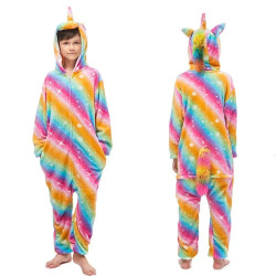 Magical Striped Unicorn Onesies for Kids and Adults - Surrounded by Charm!