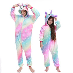 Magical Striped Unicorn Plush Costumes for Kids and Adults: Surrounded by Charm!