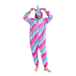 Magical Striped Unicorn Plush Costumes for Kids and Adults - Surrounded by Charm!