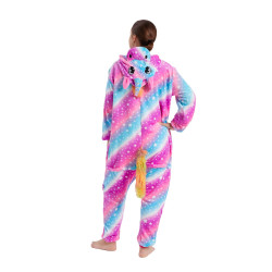 Magical Striped Unicorn Plush Costumes for Kids and Adults - Surrounded by Charm!