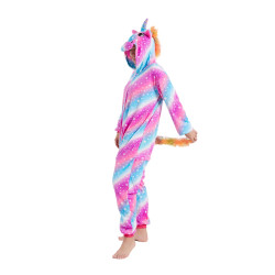 Magical Striped Unicorn Plush Costumes for Kids and Adults - Surrounded by Charm!