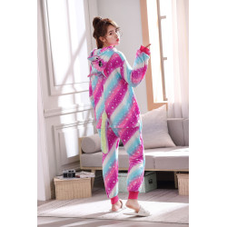 Magical Striped Unicorn Plush Costumes for Kids and Adults - Surrounded by Charm!