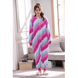 Magical Striped Unicorn Plush Costumes for Kids and Adults - Surrounded by Charm!