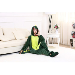 Turn on the fun with our adult dinosaur plush costume!