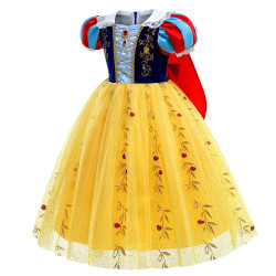 Enchanting Yellow and Black Princess Dress for Little Girls