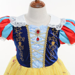 Enchanting Yellow and Black Princess Dress for Little Girls
